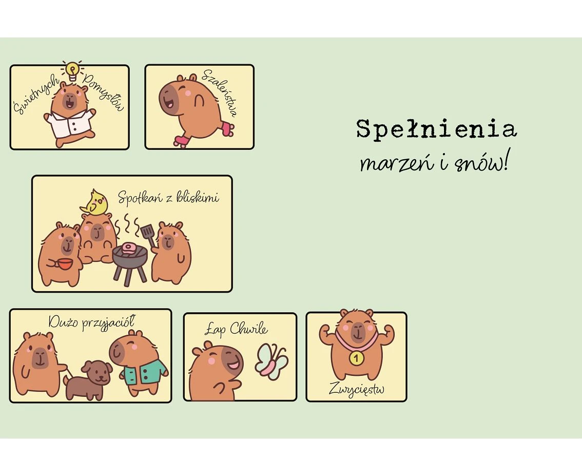 Greeting Card B6 Capybaras from Instagram, 1 pc.